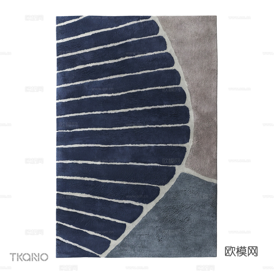 OM棉质地毯（茶园TKANO纹样）3d模型下载