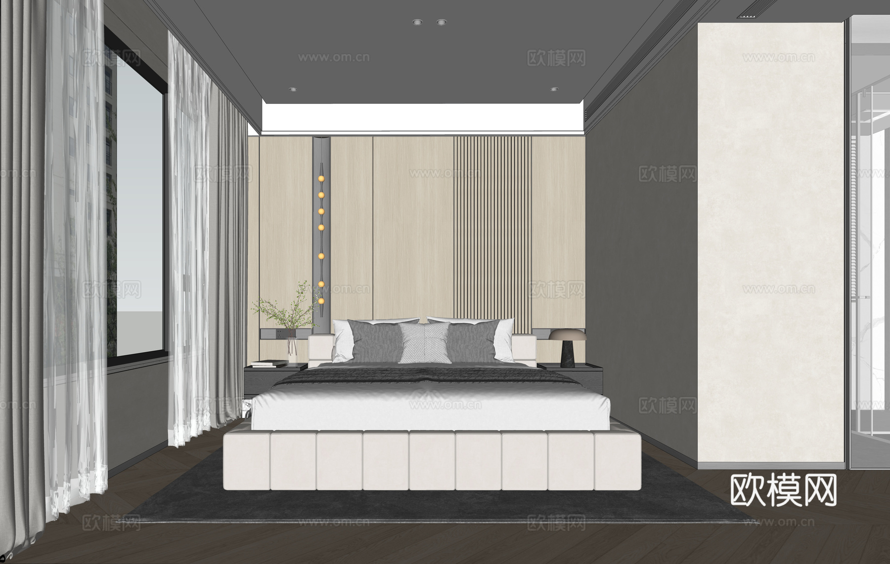 现代风格 卧室 主卧su模型