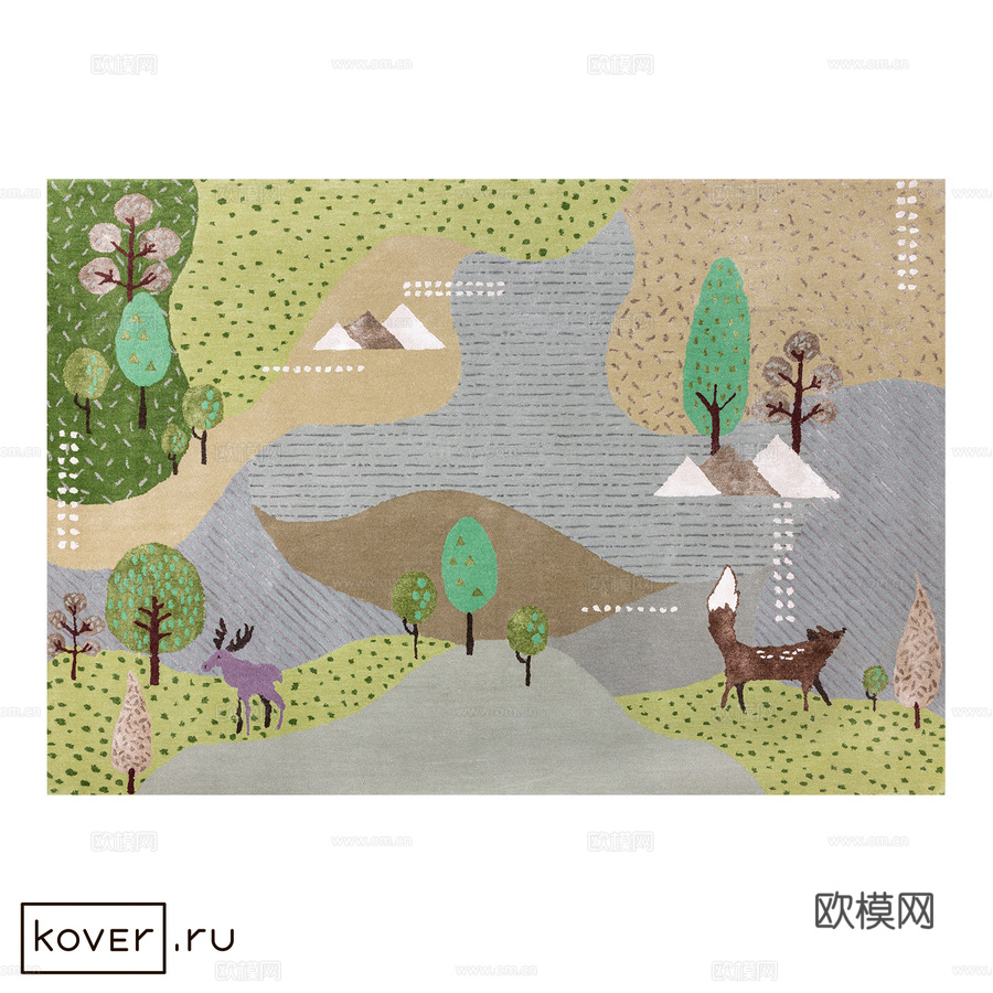 地毯“CONFETTI” Kover.ru Art de V3d模型