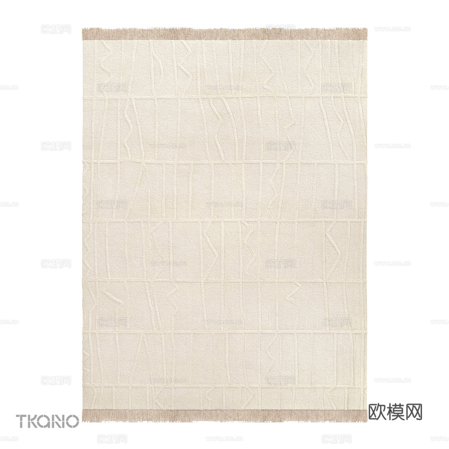 OM_新西兰羊毛棉混纺地毯 Raip3d模型