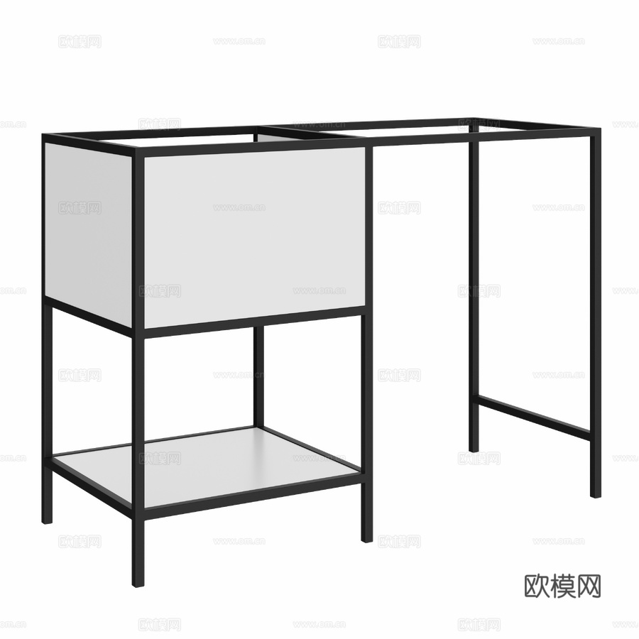 DIWO套装诺夫哥罗德120L白色专用OM柜，适用于壁挂式3d模型下载