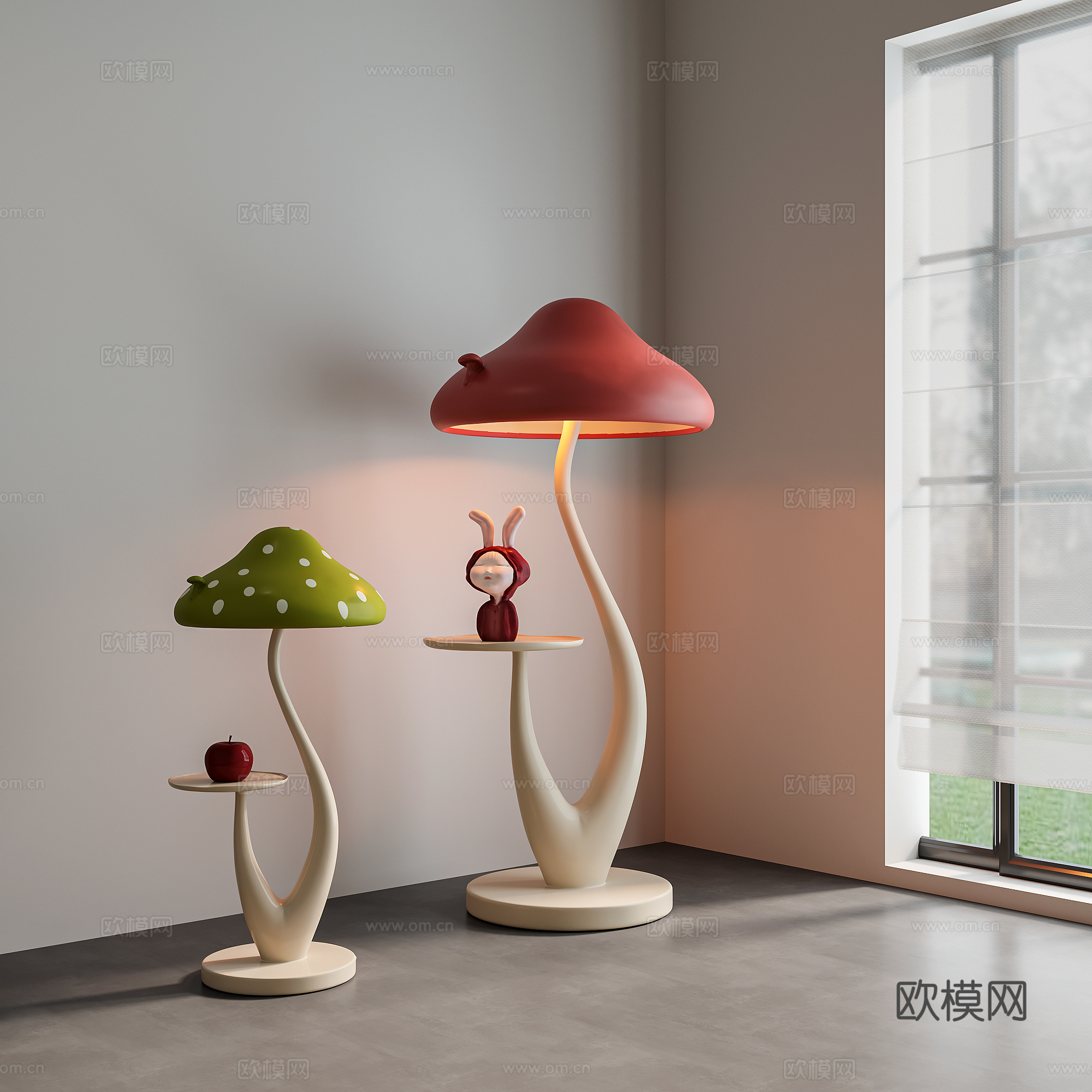 现代落地灯3d模型下载