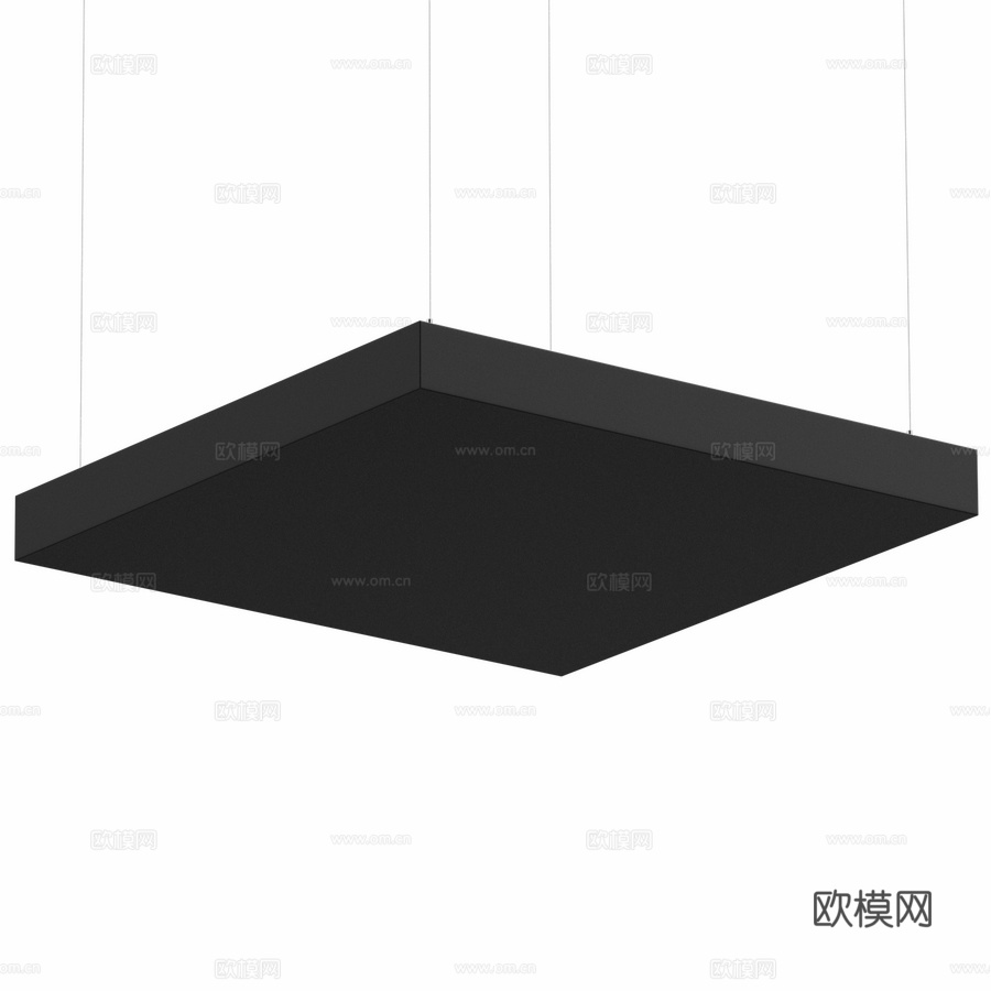 悬挂式LED吸音板方形OM3d模型下载