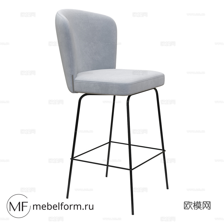 OM椅子尼科西亚吧台金属款3d模型下载