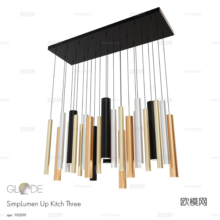 GLODE SimpLumen Up Kitch 三灯组3d模型下载