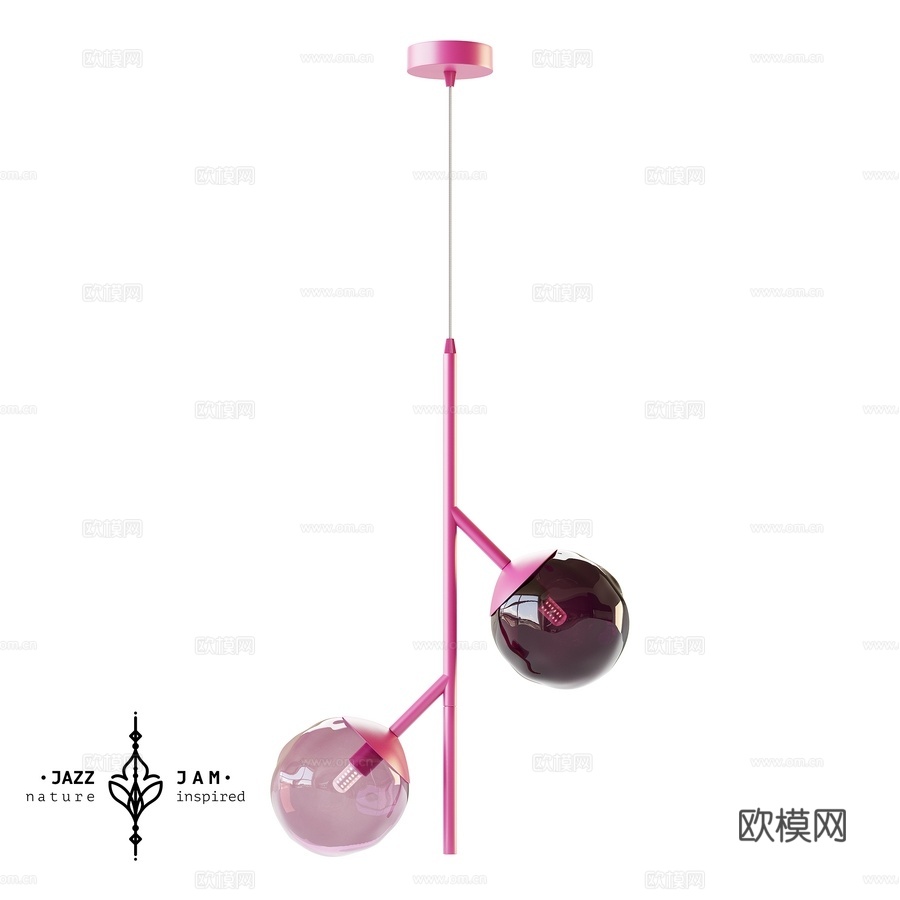 OM JazzJ不对称吊灯野葡萄3d模型下载
