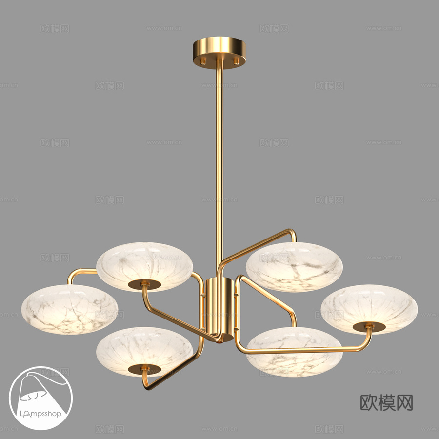 LampsShop.ru L1901-2 密西沙加吊灯3d模型下载