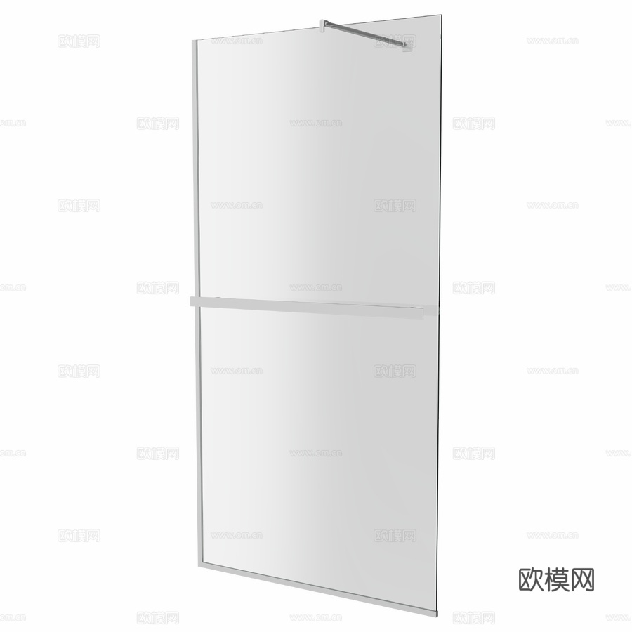 OM淋浴隔断DIWO Elista 100厘米，铝框3d模型下载