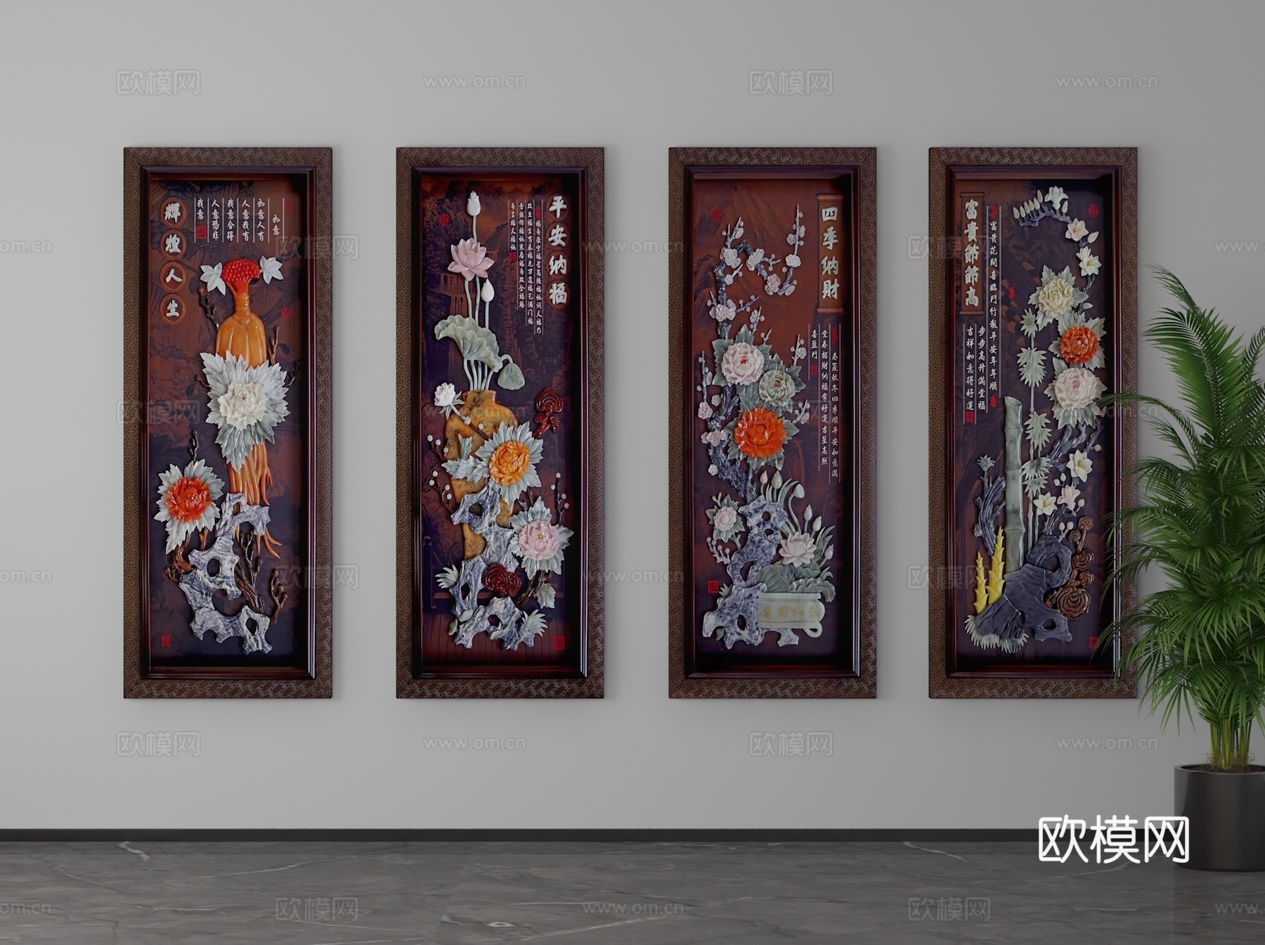 现代挂画3d模型下载