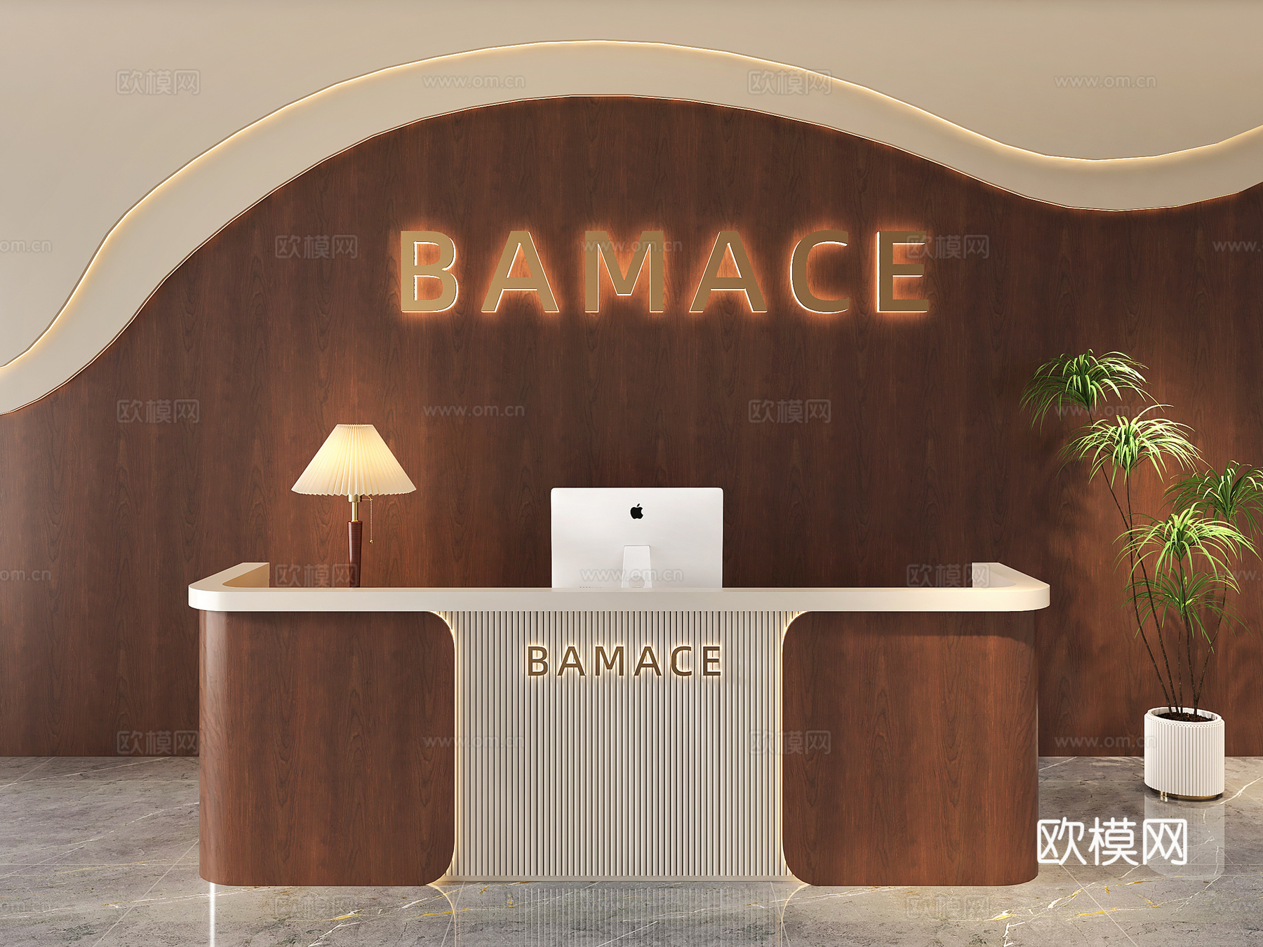 办公前台 酒店前台 美容院前台 民宿前台 服装店收银台su模型