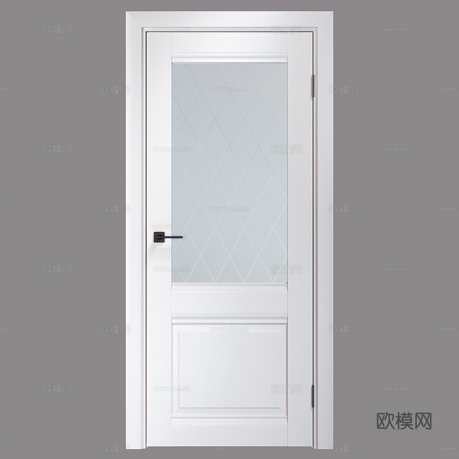 CARDA K-2白蜡木白室内门3d模型下载