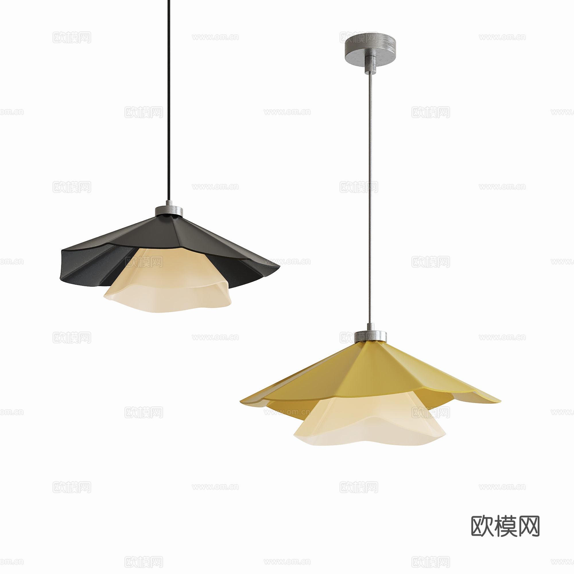 现代简约吊灯 餐厅吊灯su模型