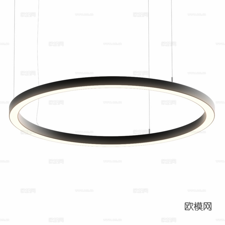 LED环形吊灯 35x35mm3d模型下载