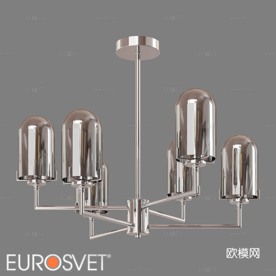 OM玻璃灯罩吊灯 Eurosvet 63d模型下载