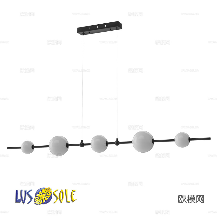 OM线性吊灯 Lussole LSP-72863d模型下载