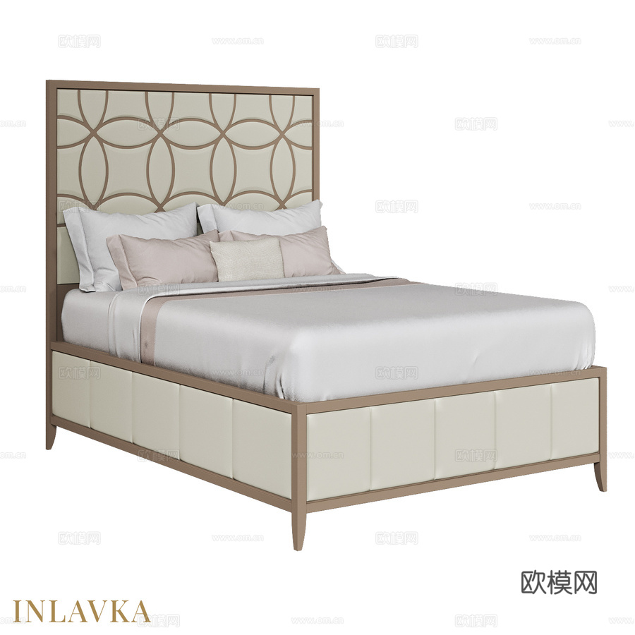 OM床 140x200 现代款3d模型