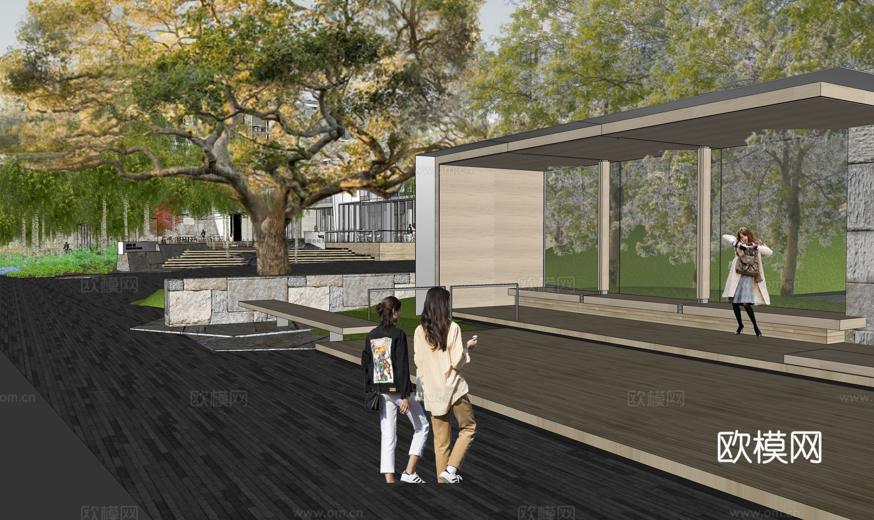 售楼部 景观 示范区 地产su模型