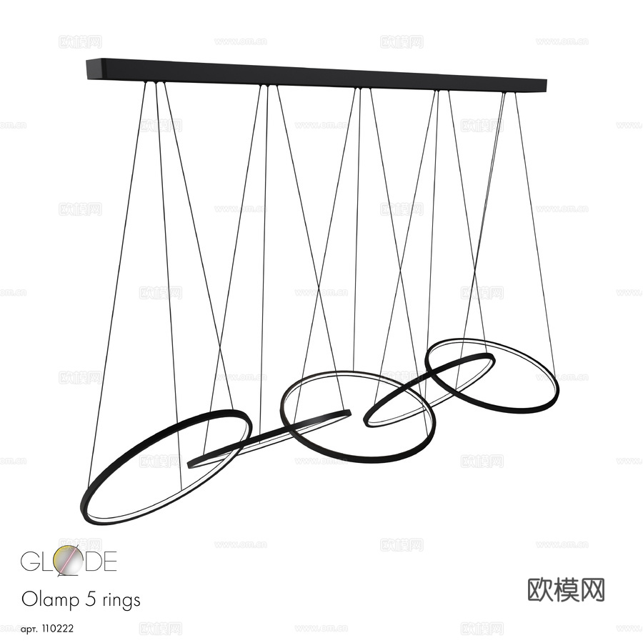 GLODE 品牌 Olamp 五环灯3d模型下载