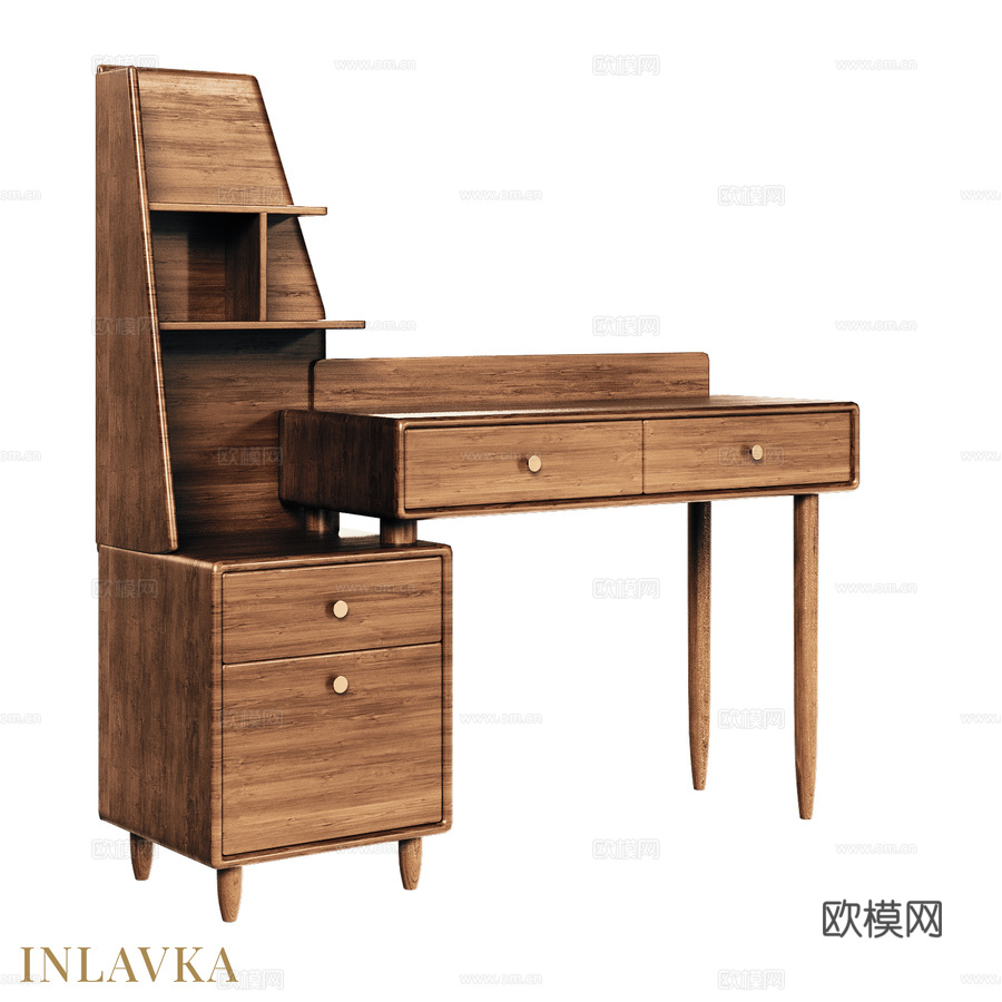OM 带柜体和转角架的中世纪风格梳妆台3d模型下载