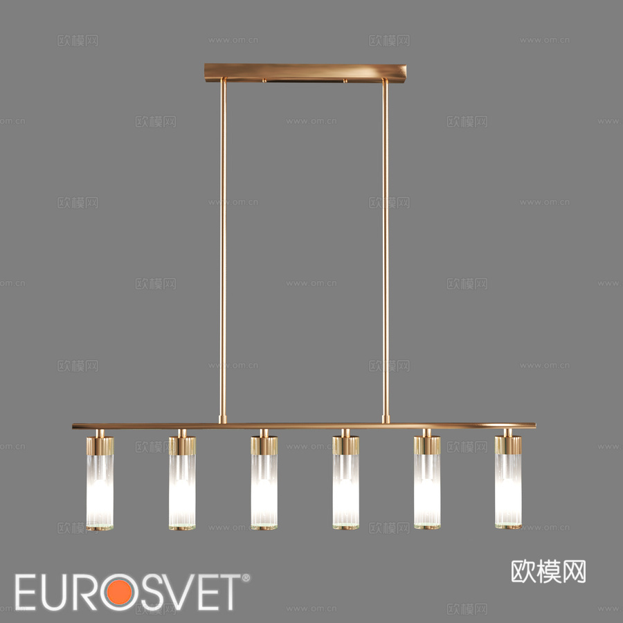 OM 玻璃灯罩吊灯 Eurosvet 60166 O3d模型下载