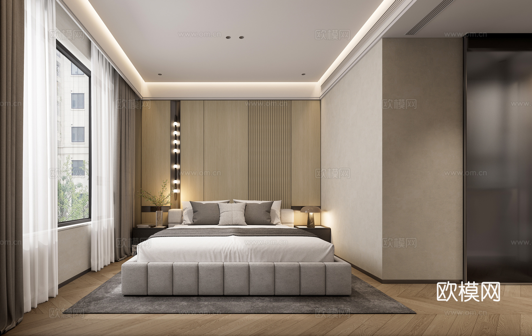现代风格 卧室 主卧su模型