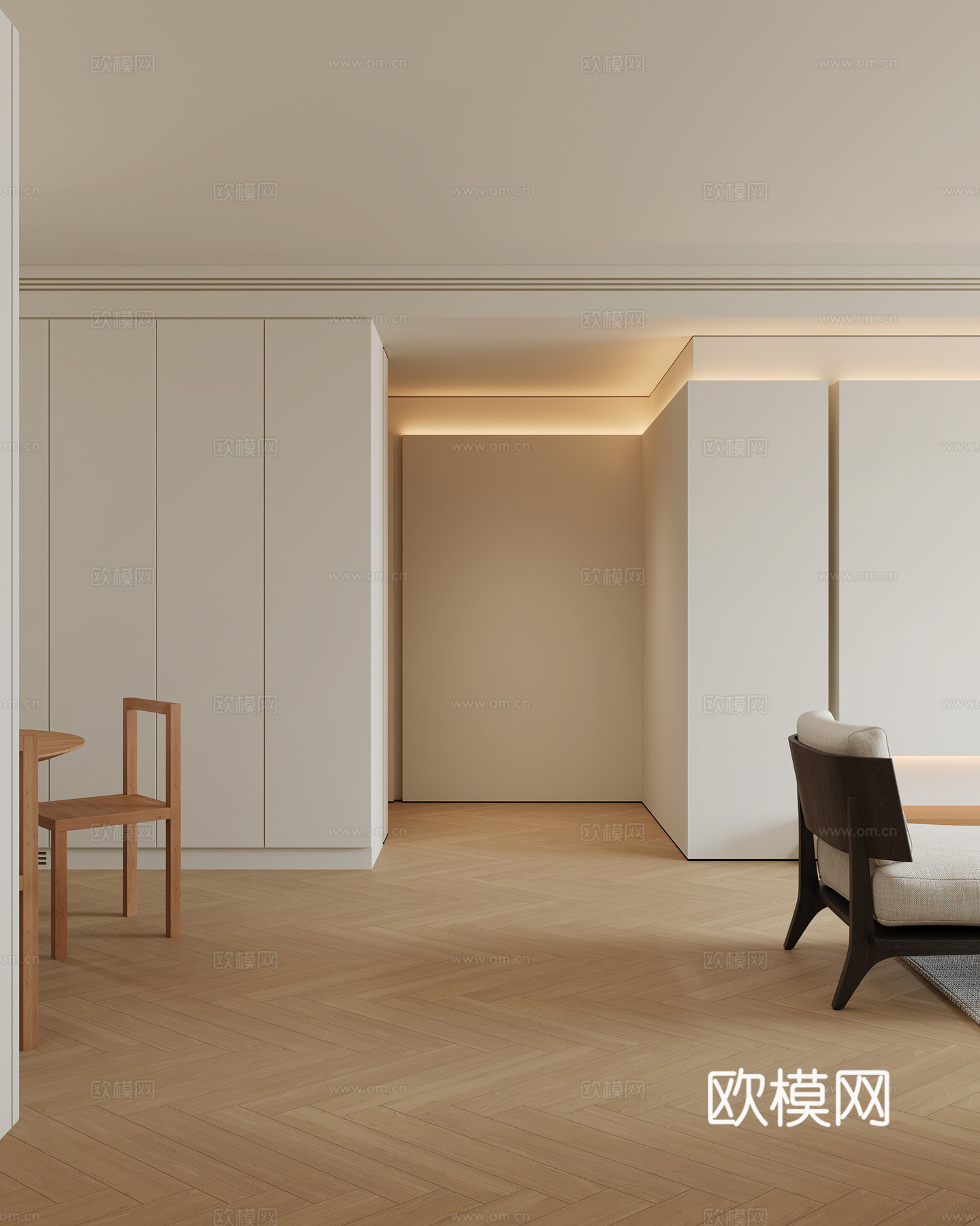 原木风客餐厅su模型