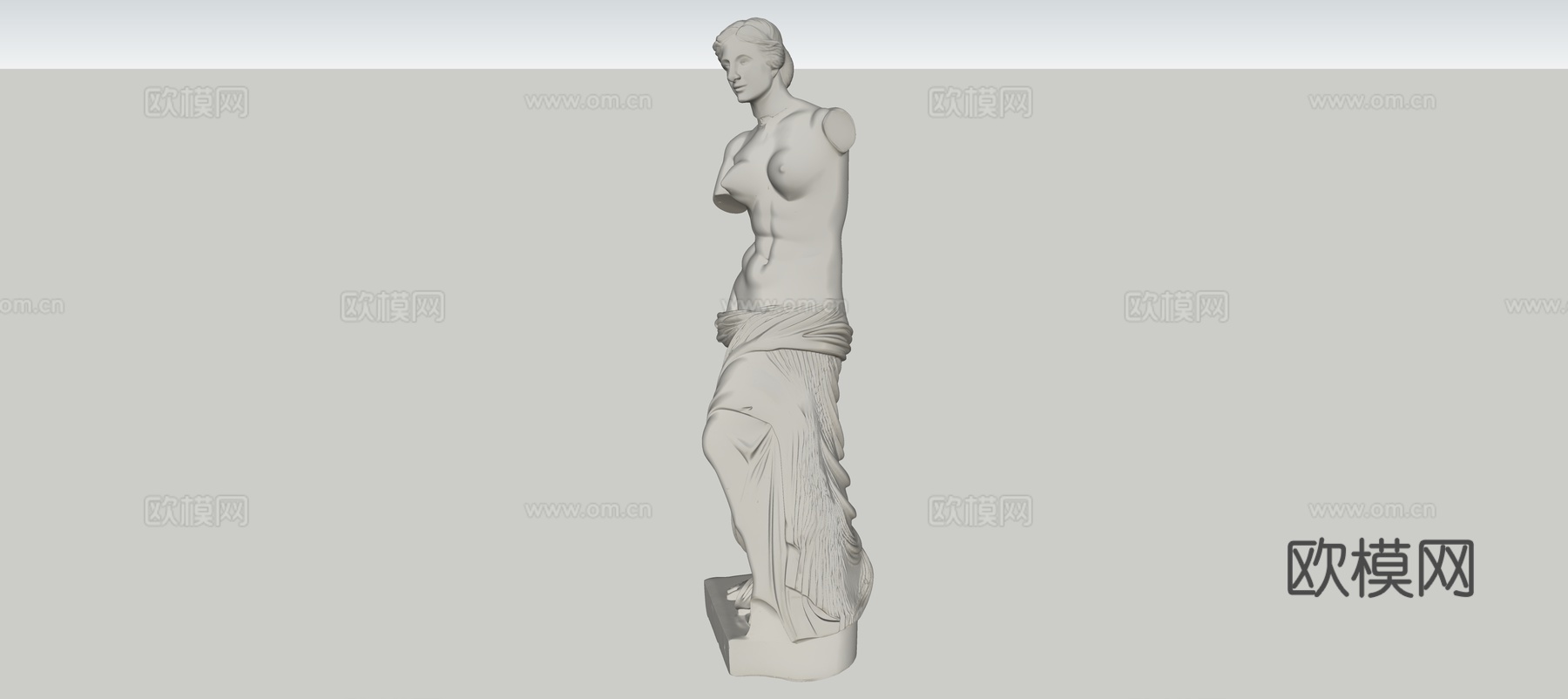 雕塑女人艺术su模型