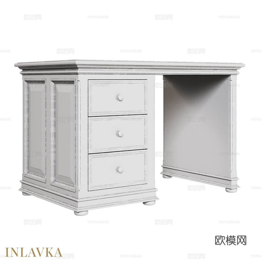 OM北欧风格书桌3d模型下载