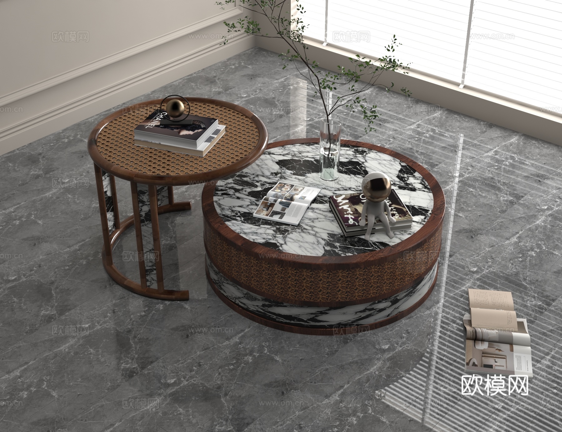 现代茶几3d模型
