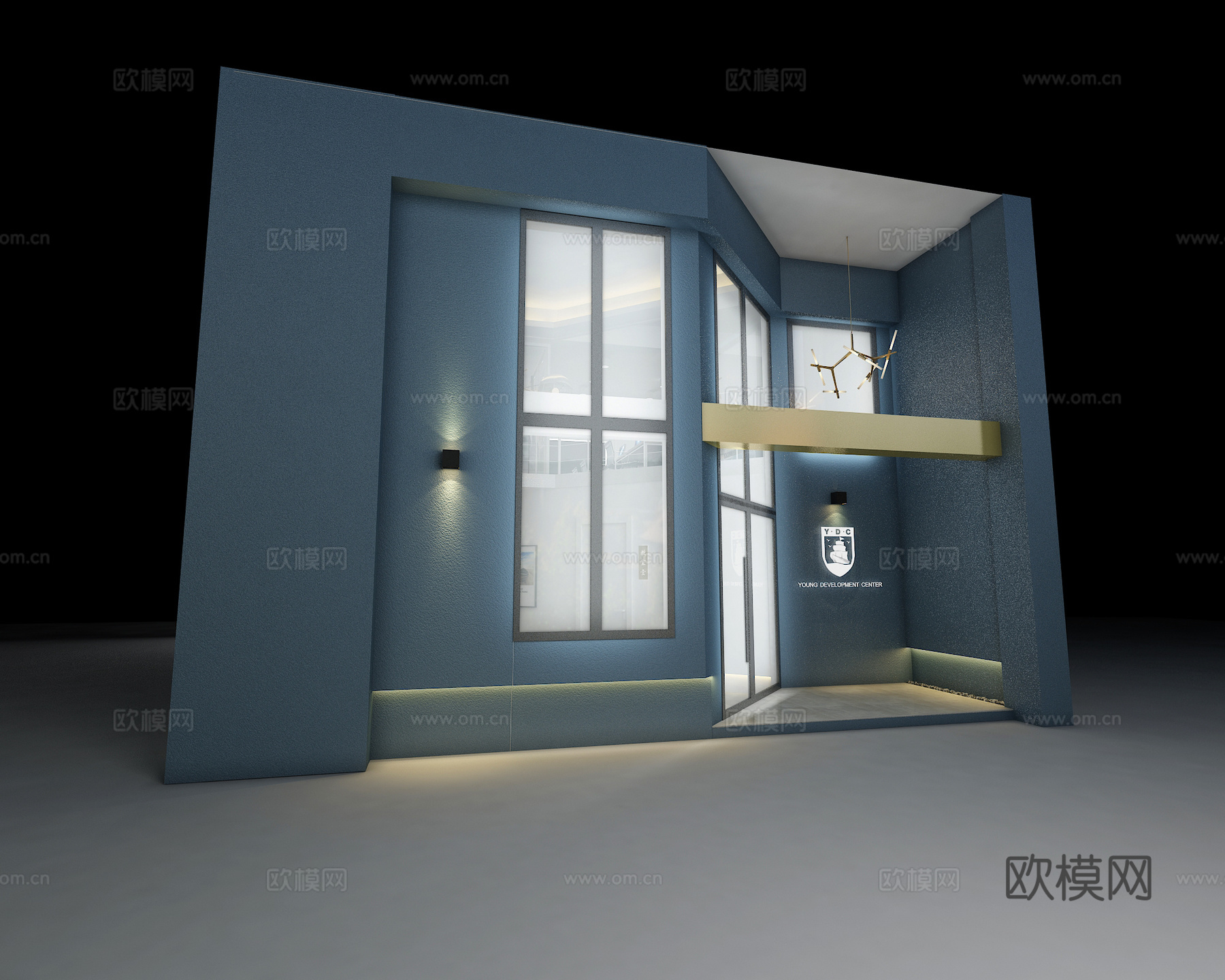 现代补习社 教育机构 培训教育3d模型下载（渲染图3）