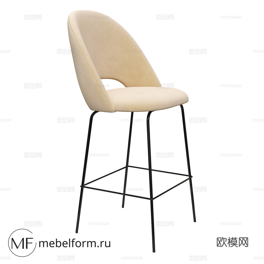 OM椅子科威特EASY吧台金属款3d模型下载
