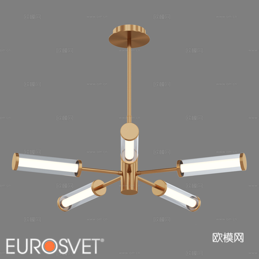 OM LED吸顶灯 Eurosvet 50386 5 LED3d模型下载