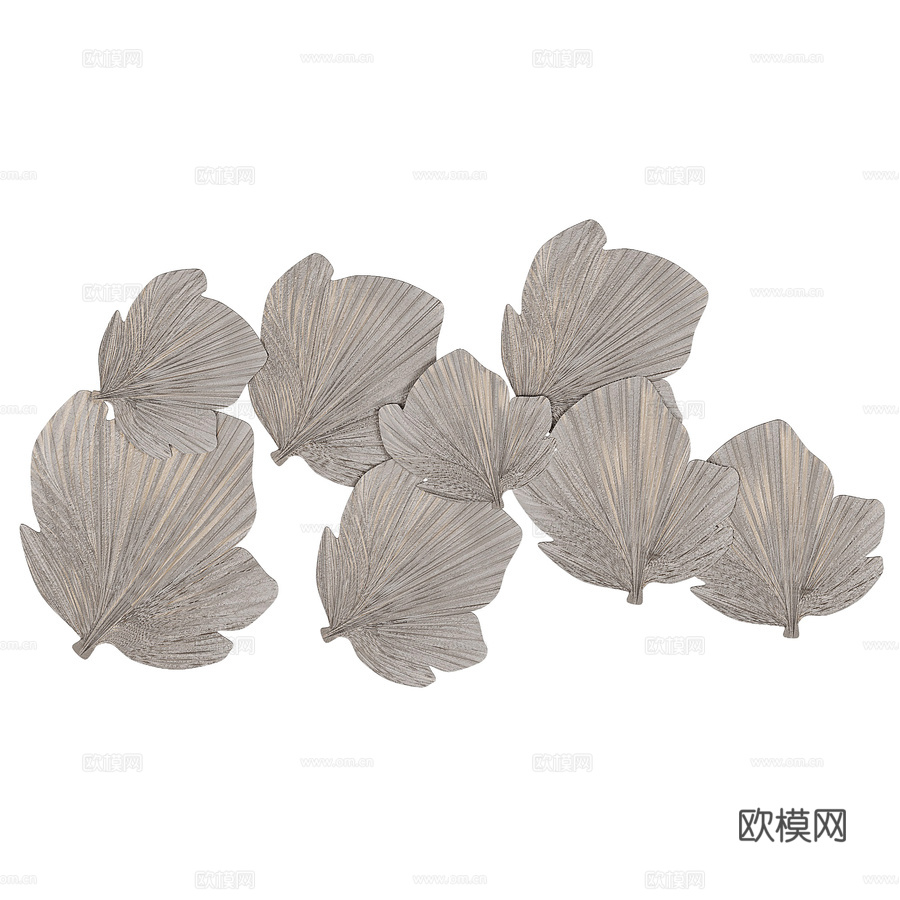 OM玻璃风格石膏叶形面板3d模型下载