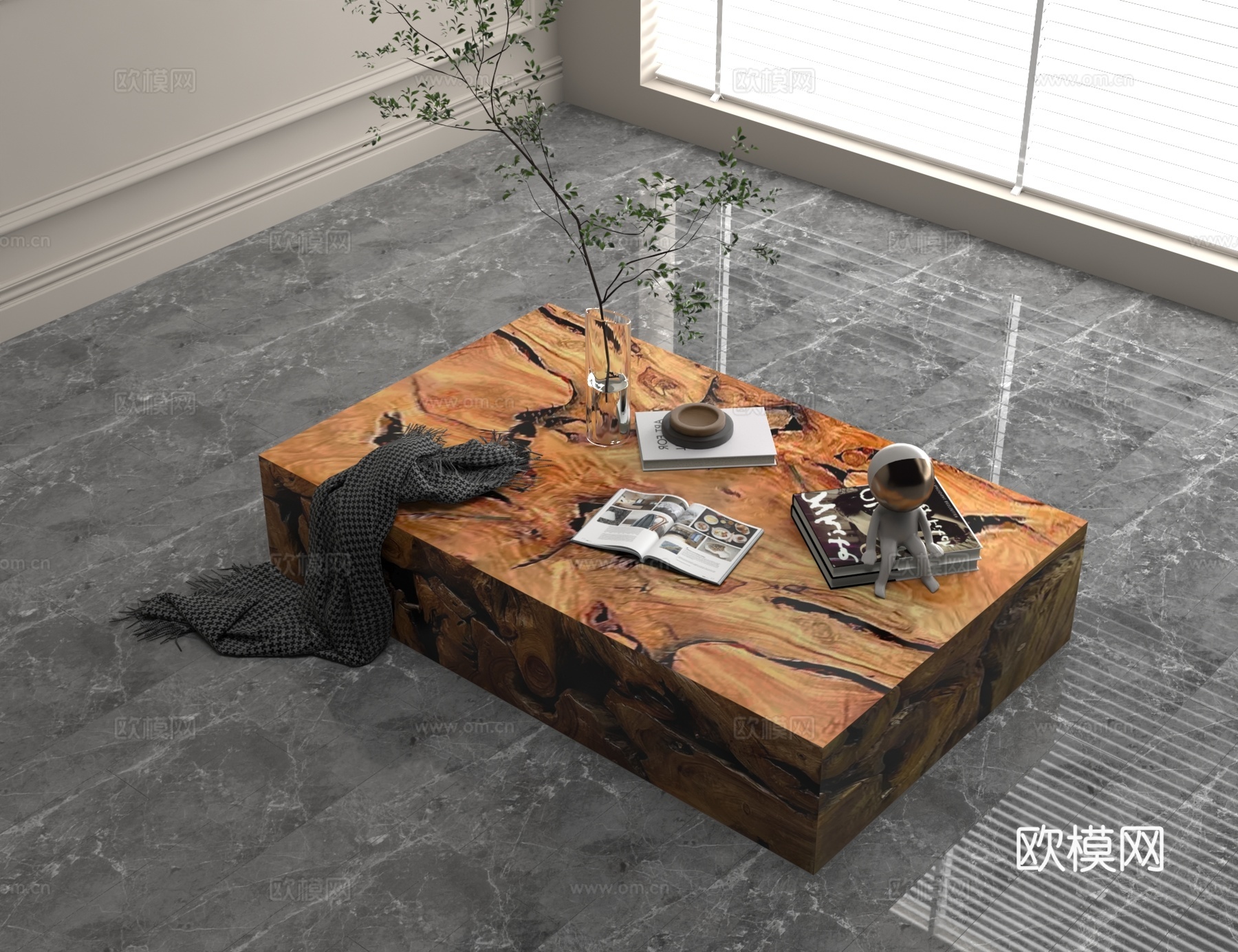 现代茶几3d模型