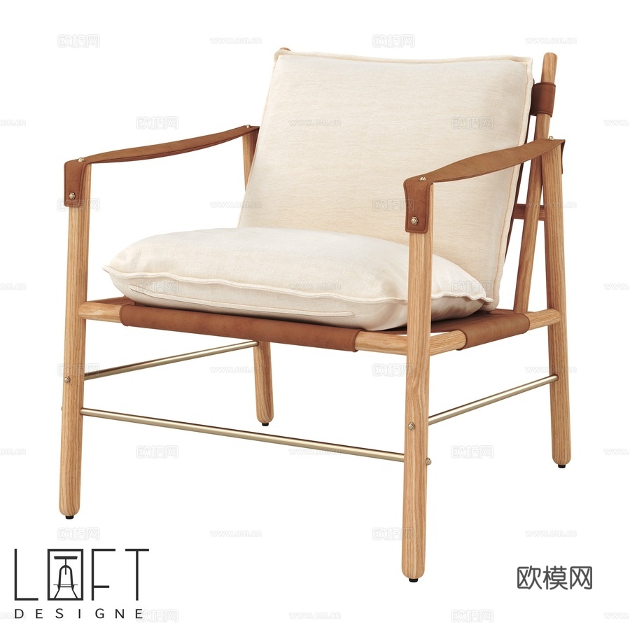扶手椅LoftDesigne 38955型号3d模型下载