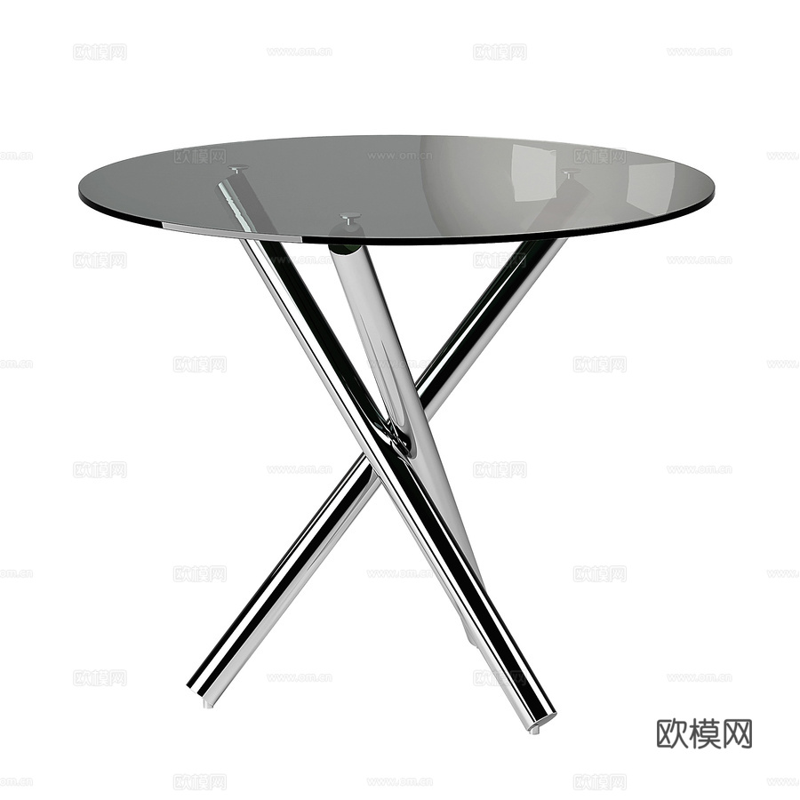 OM玻璃风格圆桌T133 90×903d模型下载