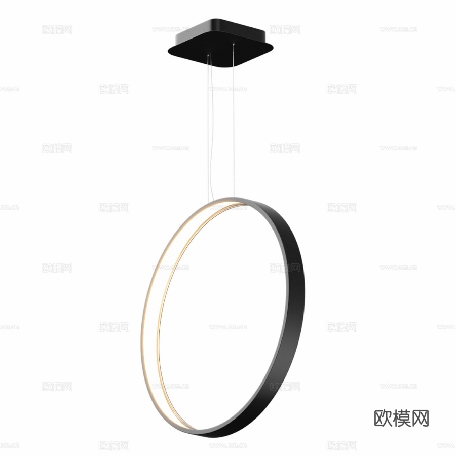 LED吊灯 Eris 垂直环形灯内置O3d模型下载