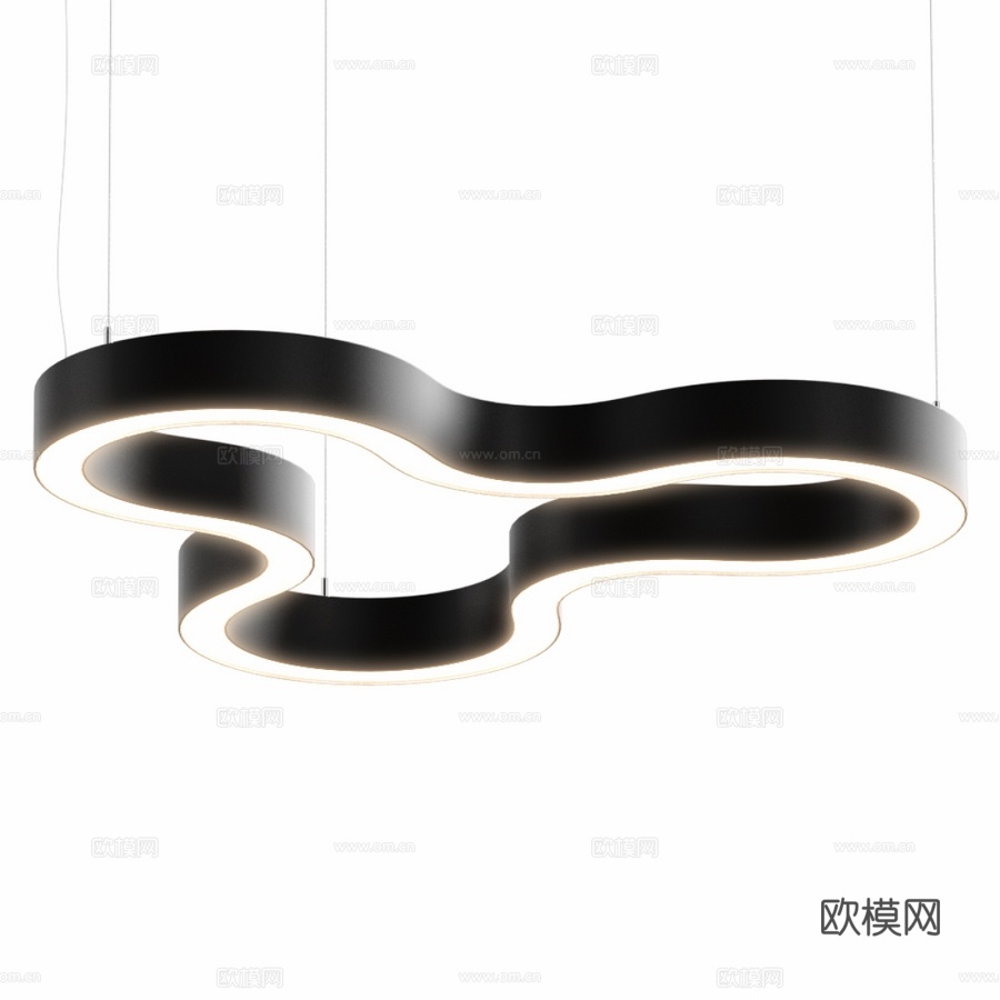 LED吊灯 HOLE-SONAR3d模型下载