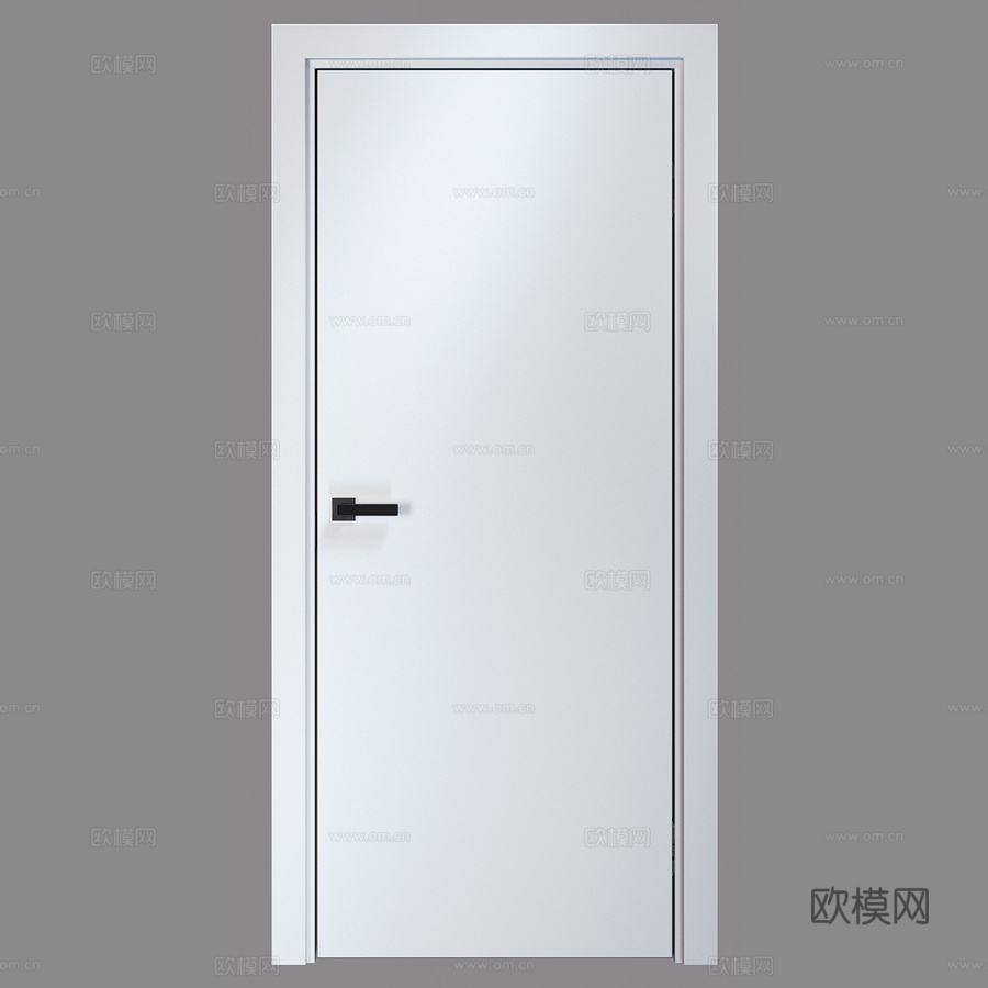 CARDA室内门 R-1型号 白色柔光款3d模型下载