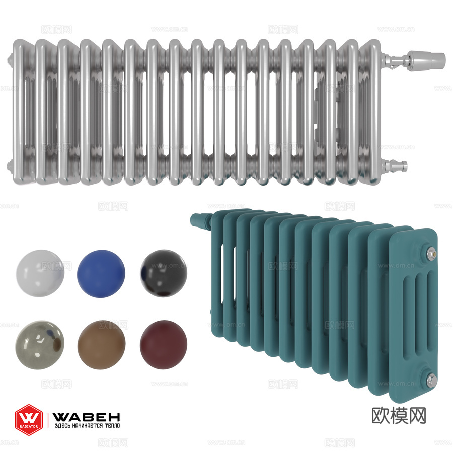 WABEH ST 4030 钢管散热器3d模型