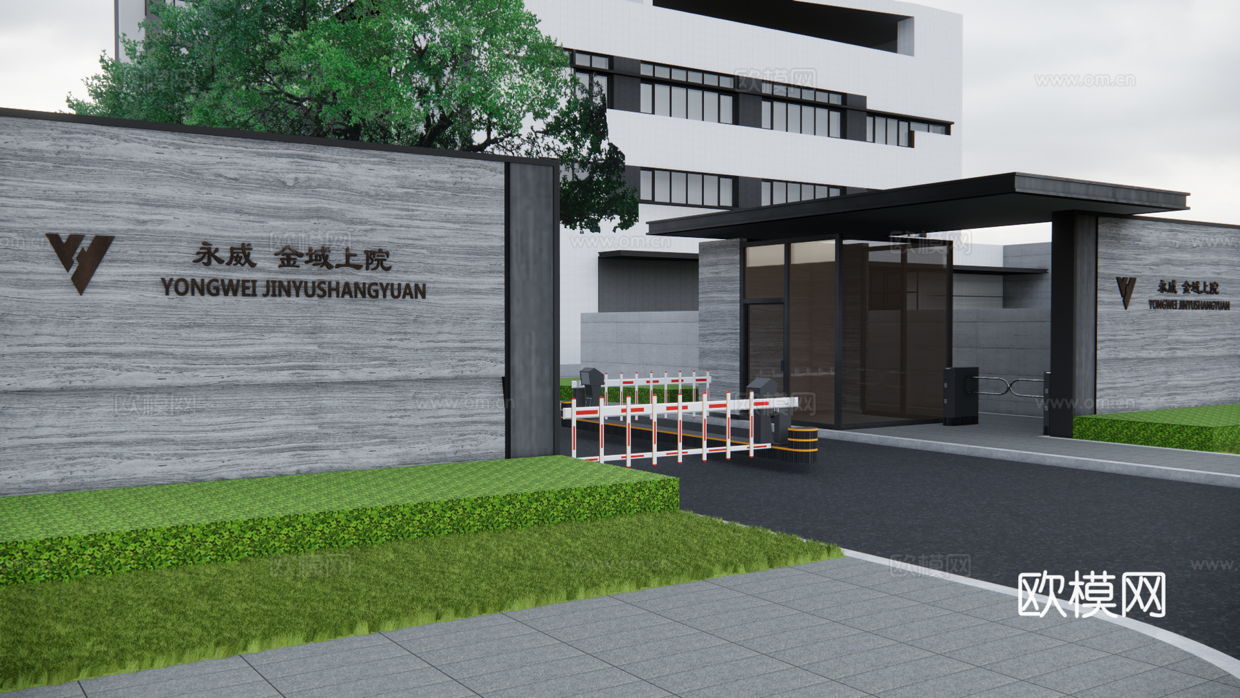 售楼部 园林 住宅 植物 地产su模型