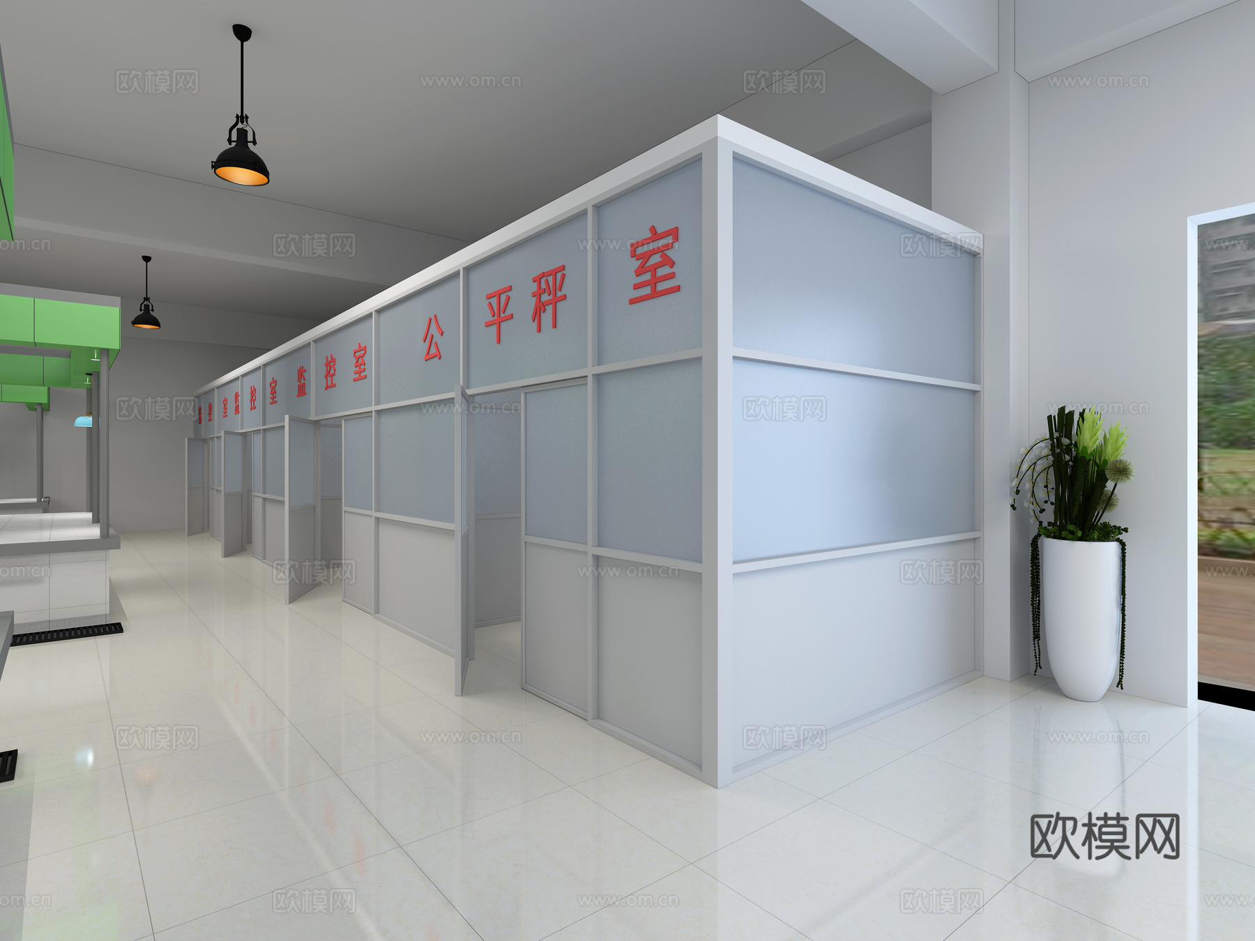 现代菜市场 菜摊3d模型下载（渲染图2）