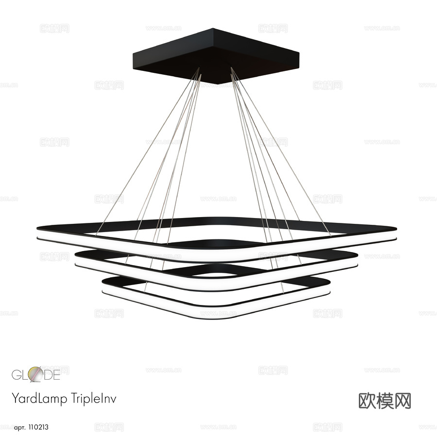 GLODE出品YardLamp三重灯3d模型下载