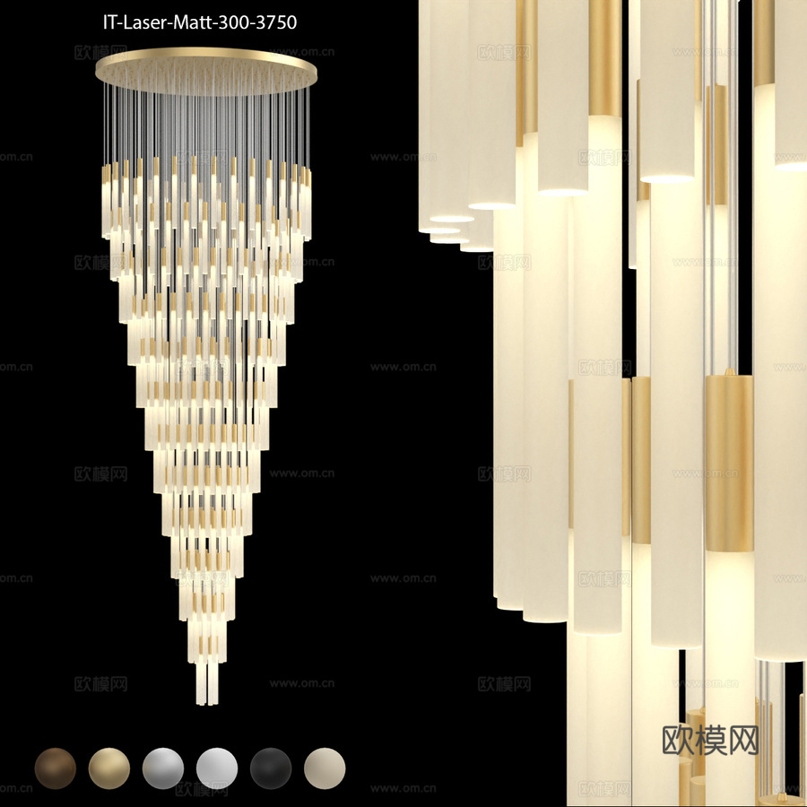 大型吊灯 IT-Laser-Matt-300-37503d模型下载