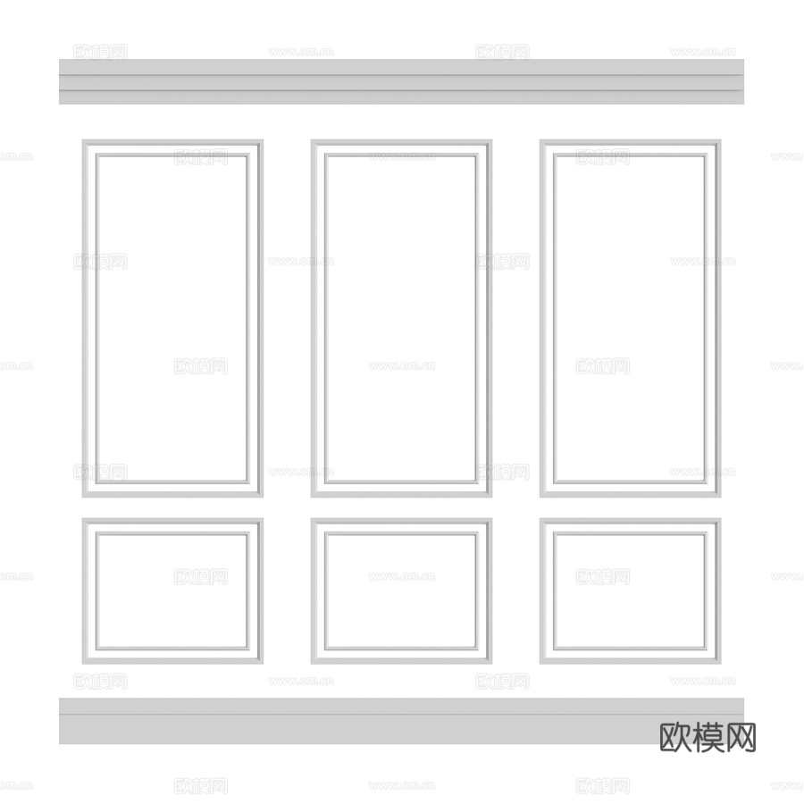 墙面组合 #1223d模型下载