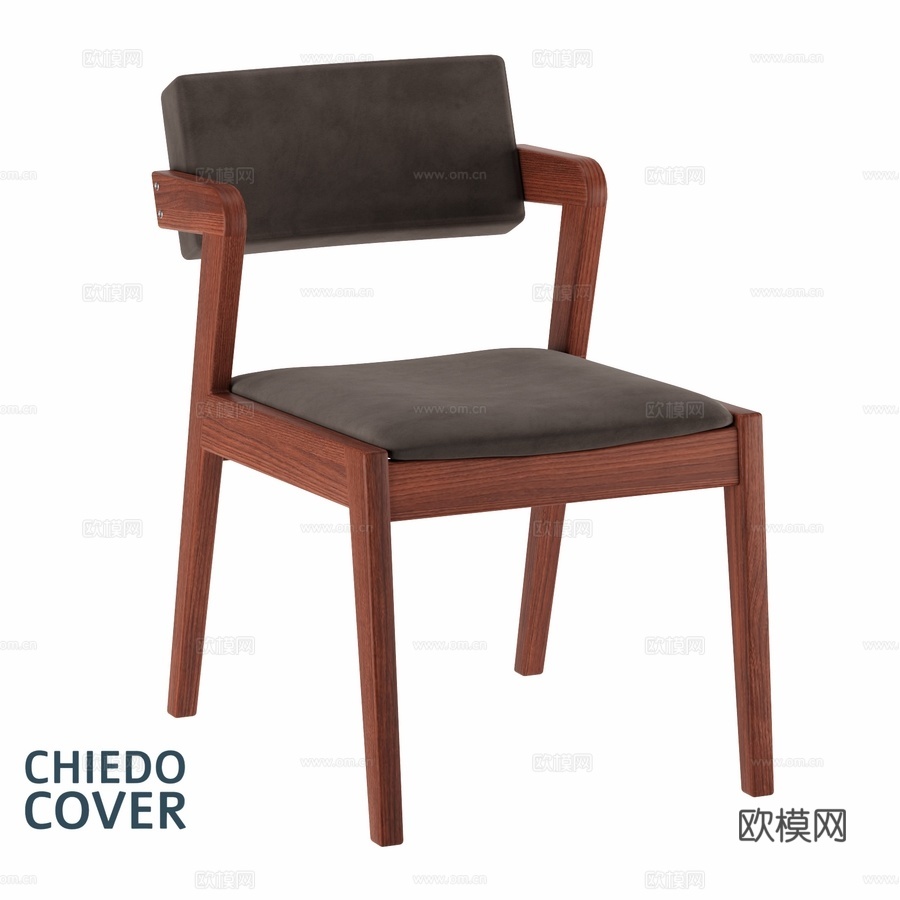 OM Austin半座沙发，Nubuk 57绒面革3d模型下载