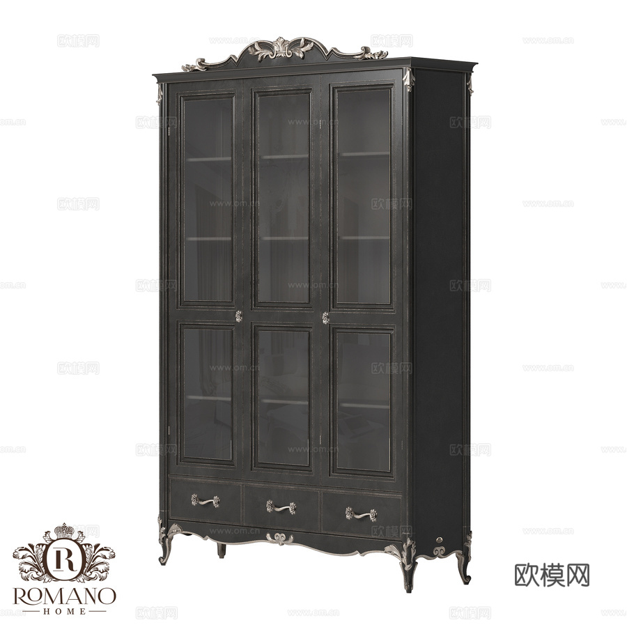 (OM) Olivia书柜Romano Home3d模型下载