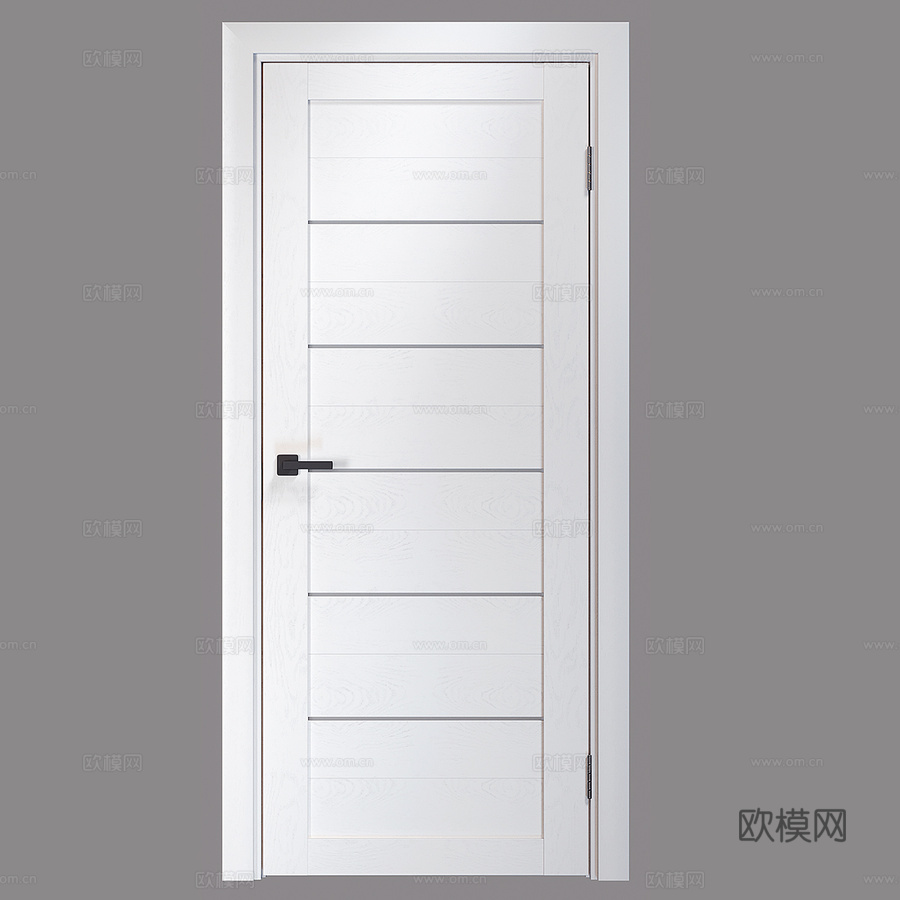 CARDA系列T-33款室内门 白色白蜡木3d模型