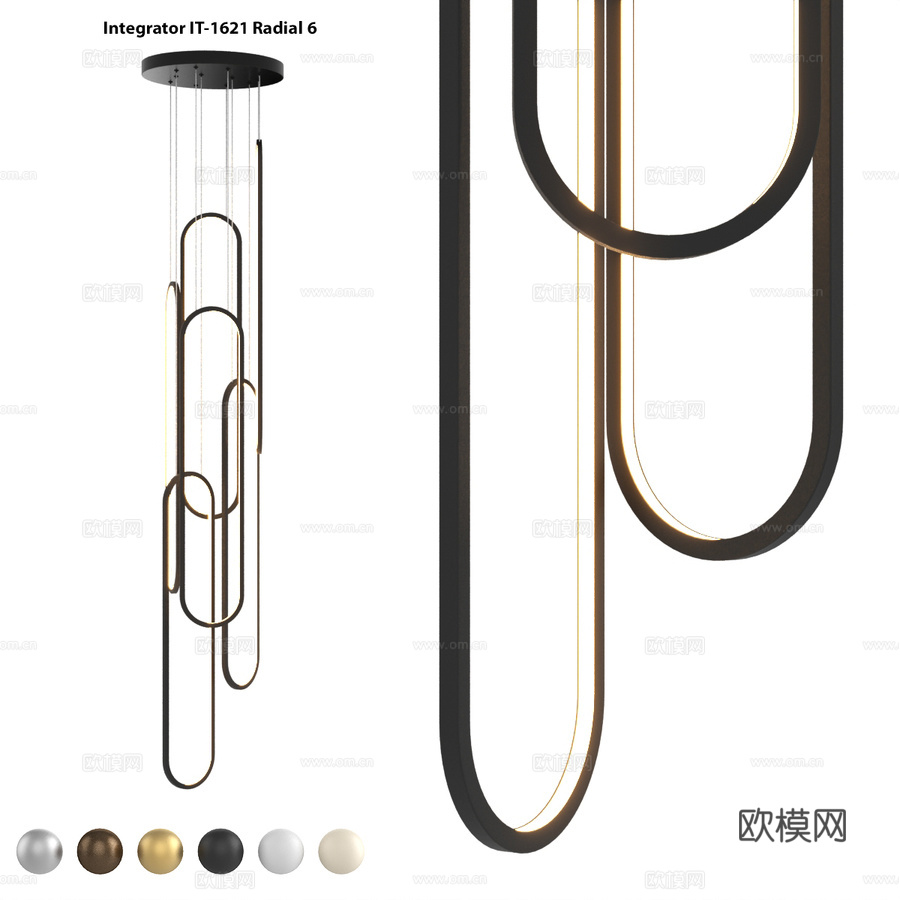 吊灯 Frame IT-1621-Radial-63d模型下载
