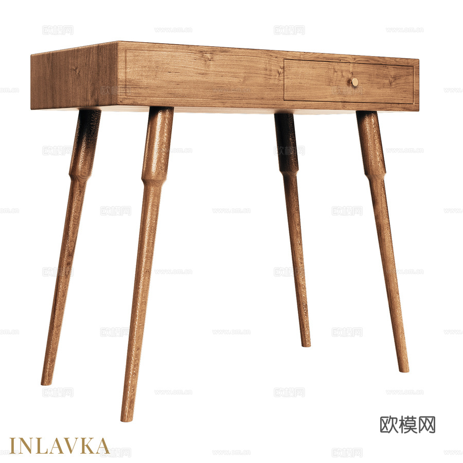 OM中世纪梳妆台带抽屉和镜子3d模型下载